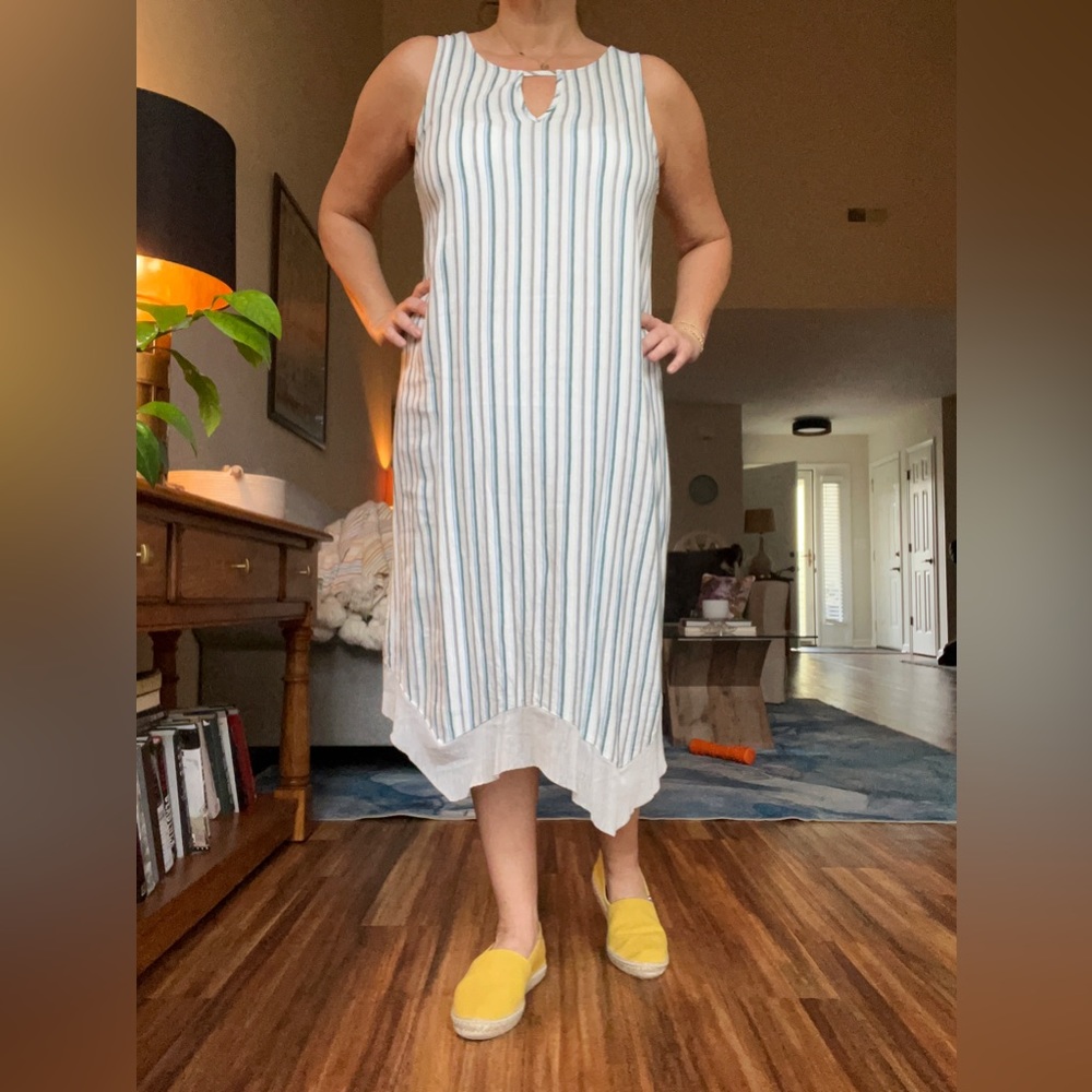Linen/ Viscose shift dress size large